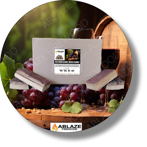 Red Wine Barrel Smoking Wood Chunks | Sold Per Box