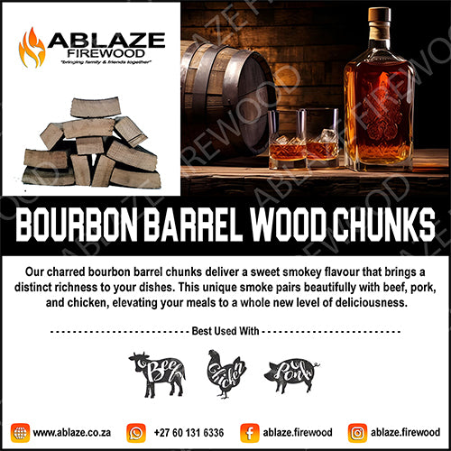 Bourbon Barrel Smoking Wood Chunks | Sold Per Box