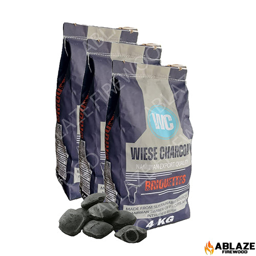 Briquettes 4kg (Wiese Charcoal) | Sold Per Bag