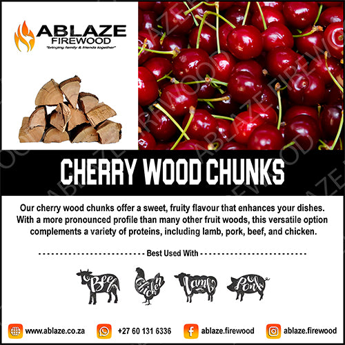 Cherry Smoking Wood Chunks | Sold Per Box