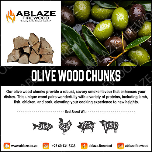 Olive Smoking Wood Chunks | Sold Per Box