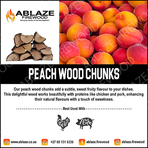 Peach Smoking Wood Chunks | Sold Per Box