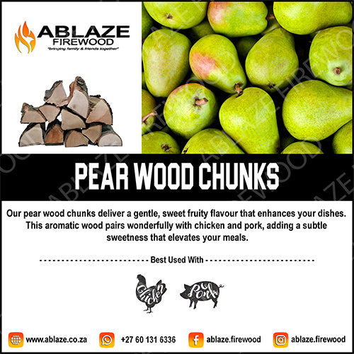 Pear Smoking Wood Chunks | Sold Per Box