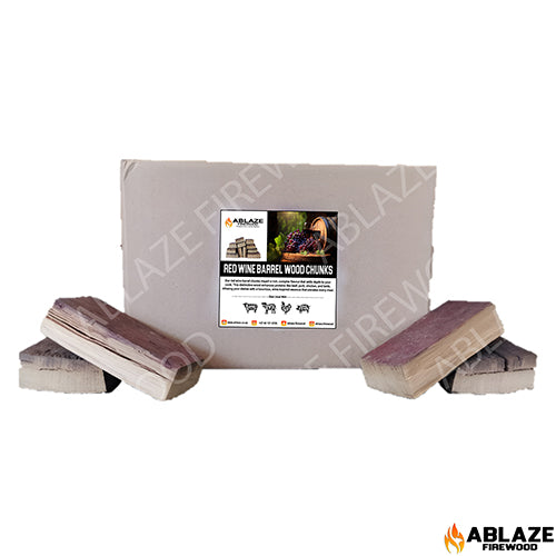 Red Wine Barrel Smoking Wood Chunks | Sold Per Box