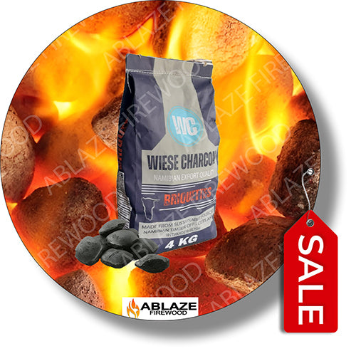 Briquettes 4kg (Wiese Charcoal) | Sold Per Bag