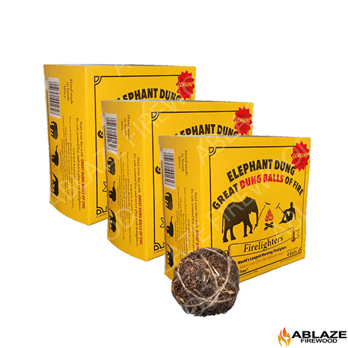 Great Dung Balls Of Fire Firelighters | Sold per Box
